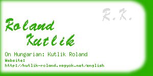 roland kutlik business card